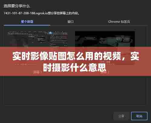 实时影像贴图怎么用的视频,实时摄影什么意思