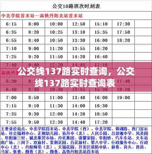 公交线137路实时查询,公交线137路实时查询表