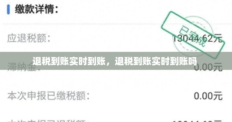 退税到账实时到账,退税到账实时到账吗