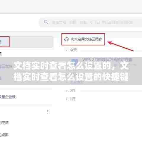 文档实时查看怎么设置的,文档实时查看怎么设置的快捷键