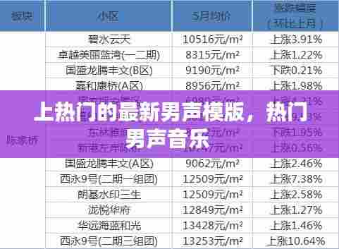 上热门的最新男声模版,热门男声音乐