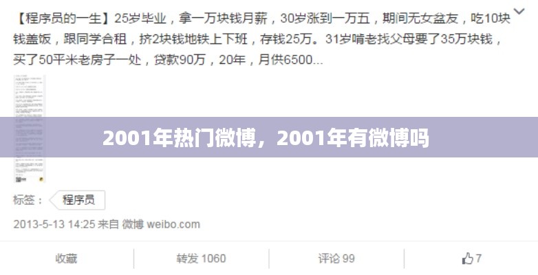 2001年热门微博，2001年有微博吗 
