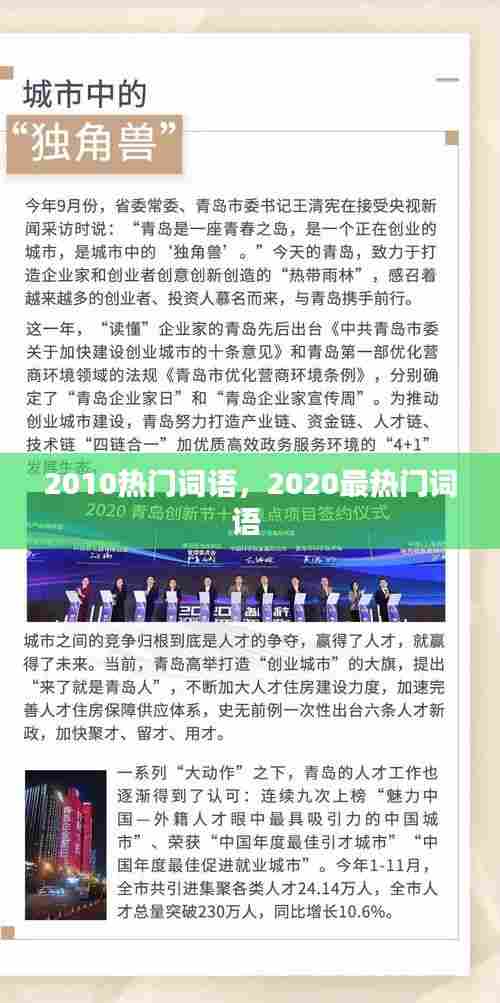 2010热门词语,2020最热门词语