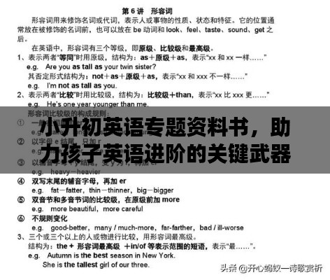 小升初英语专题资料书,助力孩子英语进阶的关键武器