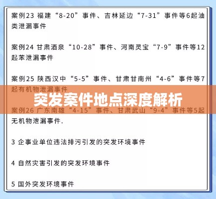 突发案件地点深度解析