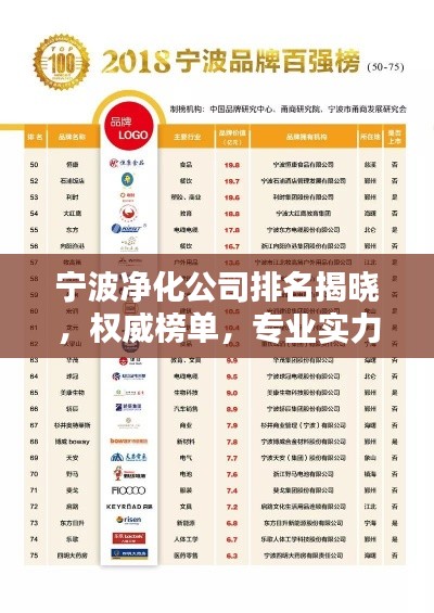 宁波净化公司排名揭晓,权威榜单,专业实力一目了然!