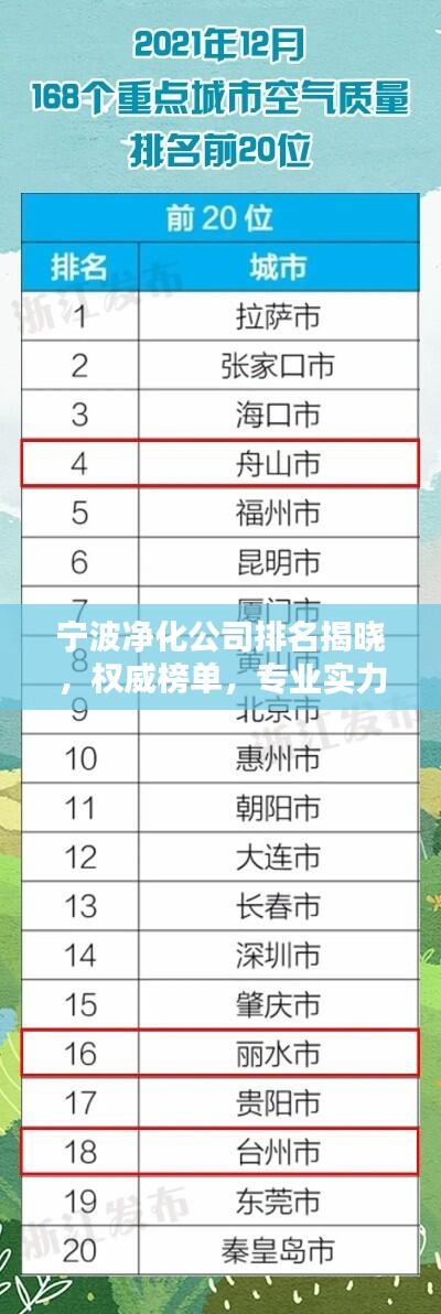 宁波净化公司排名揭晓,权威榜单,专业实力一目了然!