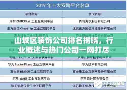 山城区装饰公司排名揭晓,行业概述与热门公司一网打尽