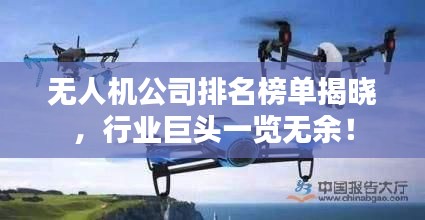 无人机公司排名榜单揭晓,行业巨头一览无余!