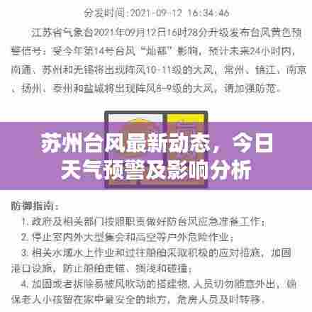 苏州台风最新动态,今日天气预警及影响分析