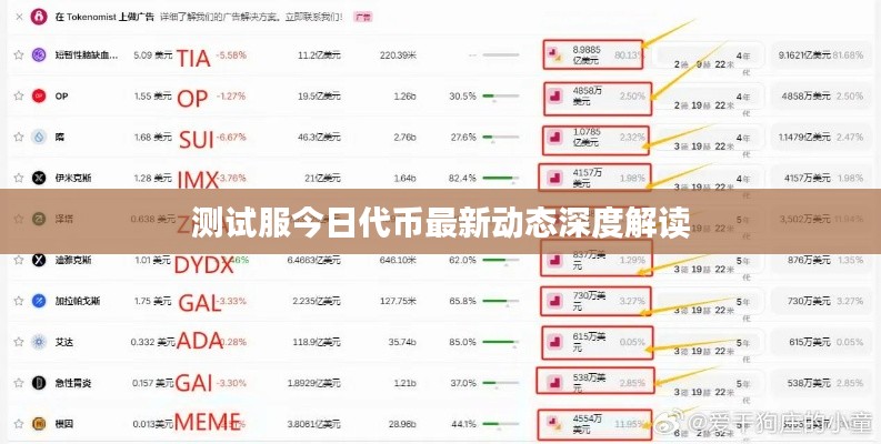 测试服今日代币最新动态深度解读