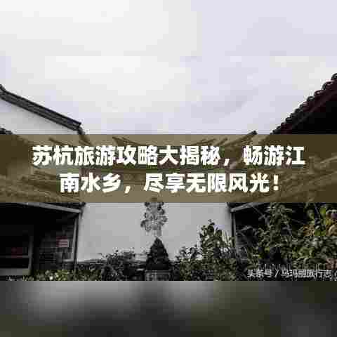 苏杭旅游攻略大揭秘，畅游江南水乡，尽享无限风光！