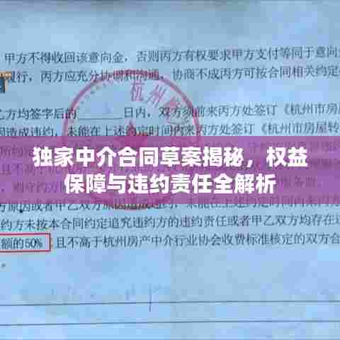 独家中介合同草案揭秘,权益保障与违约责任全解析