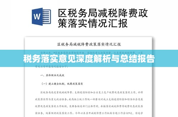 税务落实意见深度解析与总结报告
