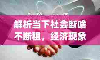 解析当下社会断啥不断租,经济现象背后的深度思考