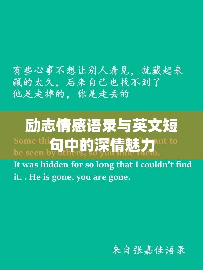 励志情感语录与英文短句中的深情魅力