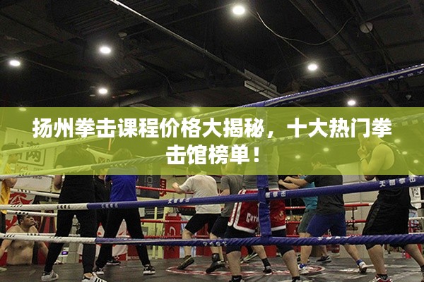扬州拳击课程价格大揭秘，十大热门拳击馆榜单！