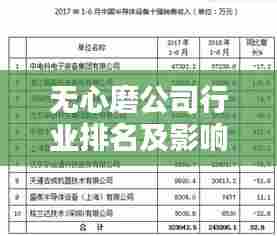 无心磨公司行业排名及影响力深度解析