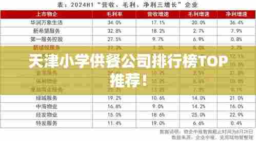 天津小学供餐公司排行榜TOP推荐!