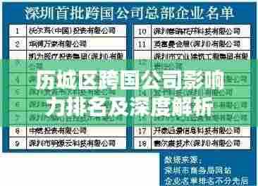 历城区跨国公司影响力排名及深度解析
