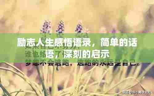 励志人生感悟语录，简单的话语，深刻的启示