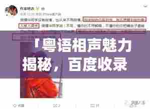 「粤语相声魅力揭秘,百度收录热门标题」