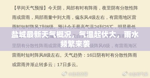 盐城最新天气概况,气温起伏大,雨水频繁来袭