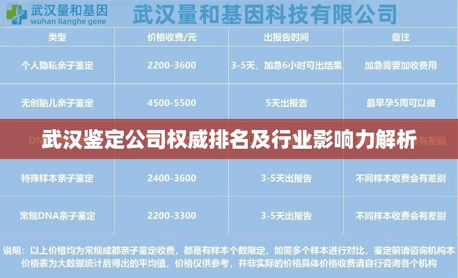 武汉鉴定公司权威排名及行业影响力解析